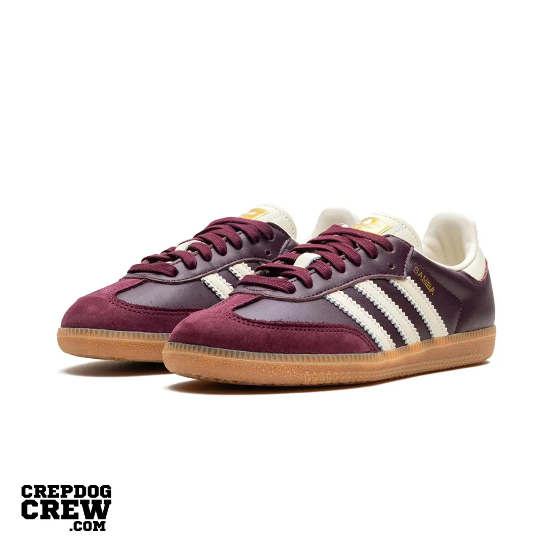 adidas Samba OG Maroon Gold Metallic (W)