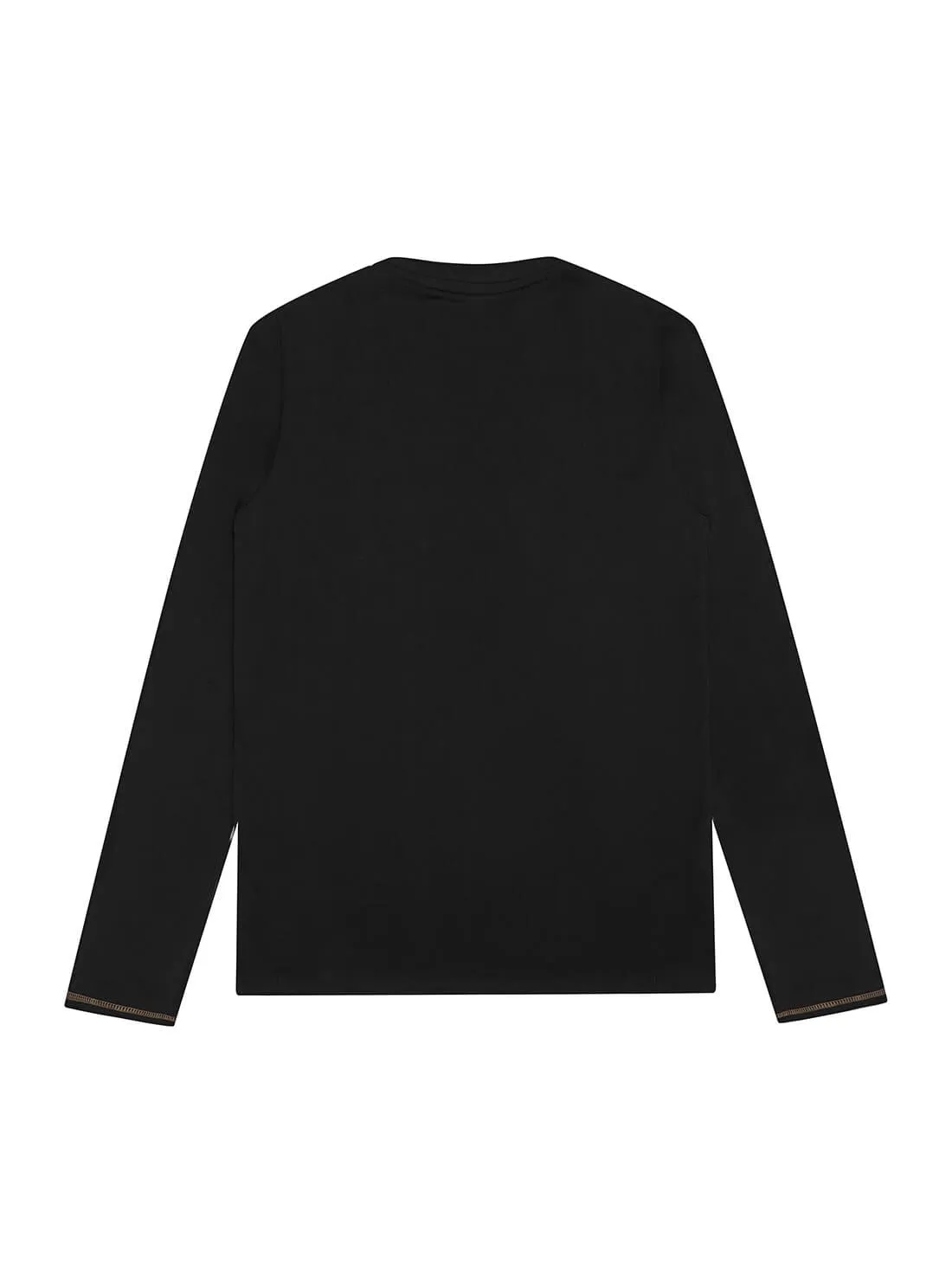 Black Graphic Logo Long Sleeve T-Shirt (7-16)