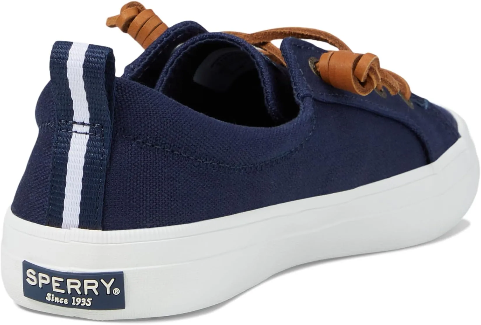 Crest Vibe Washed Linen Sperry Sneakers, navy blue