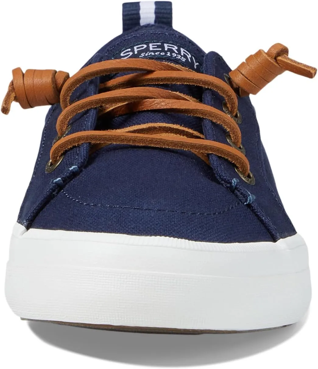 Crest Vibe Washed Linen Sperry Sneakers, navy blue