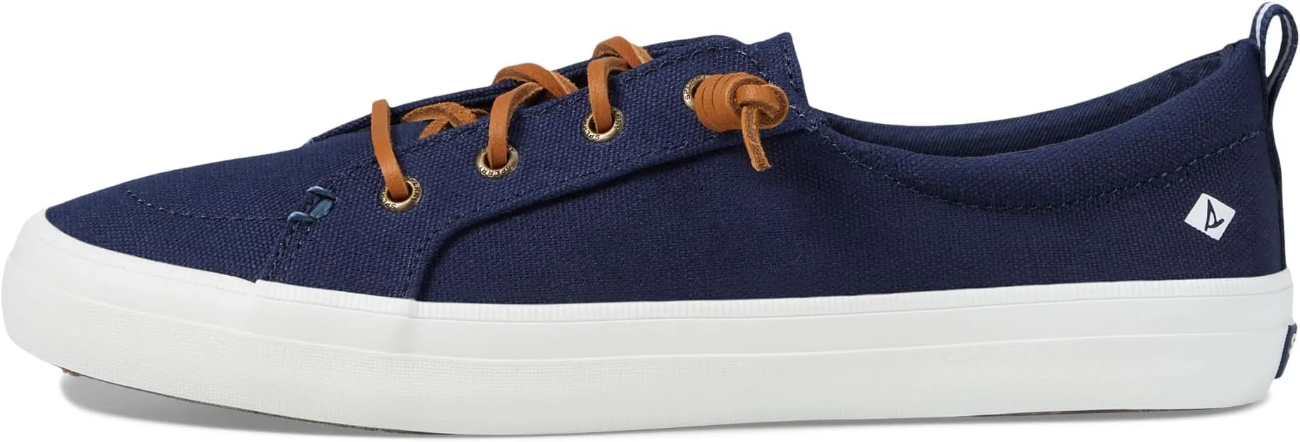 Crest Vibe Washed Linen Sperry Sneakers, navy blue