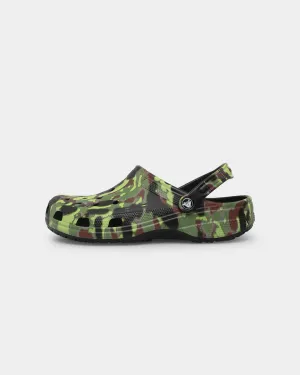 Crocs Classic Clog Spray Camo Black