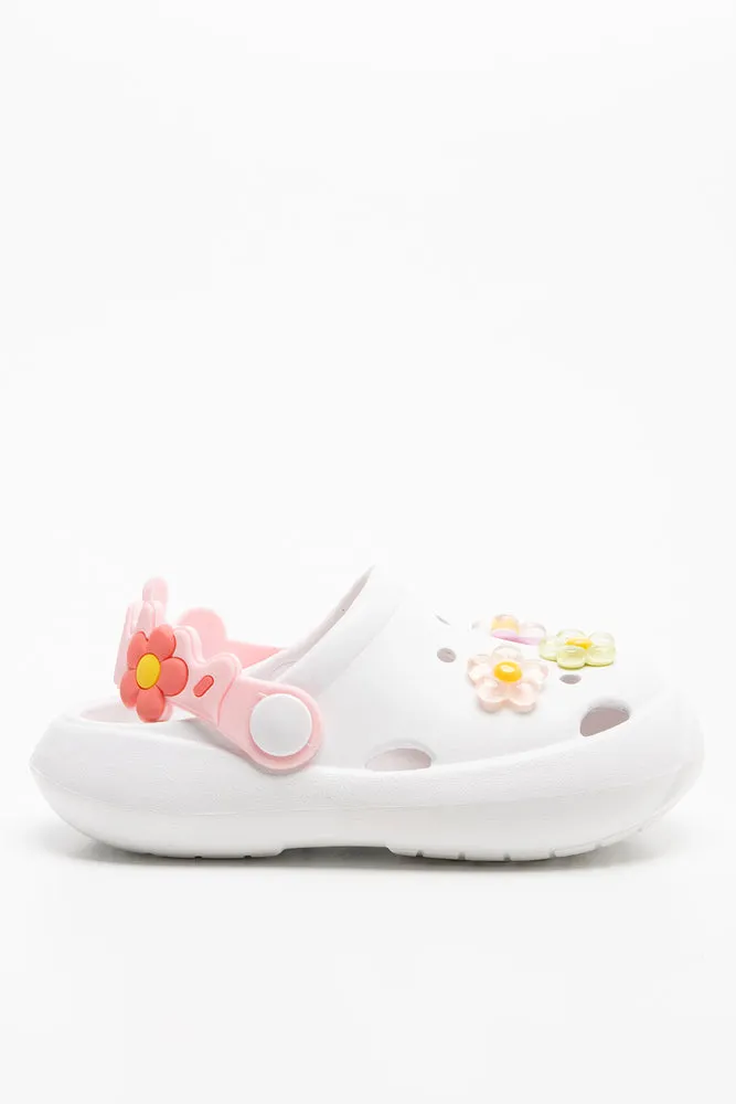 Daisy Clog White