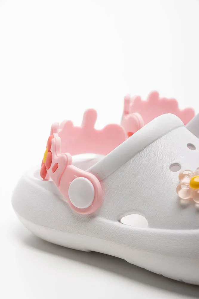 Daisy Clog White