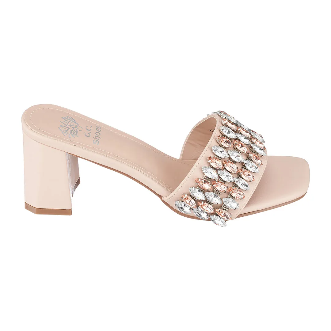 Drais Nude Heeled Sandals