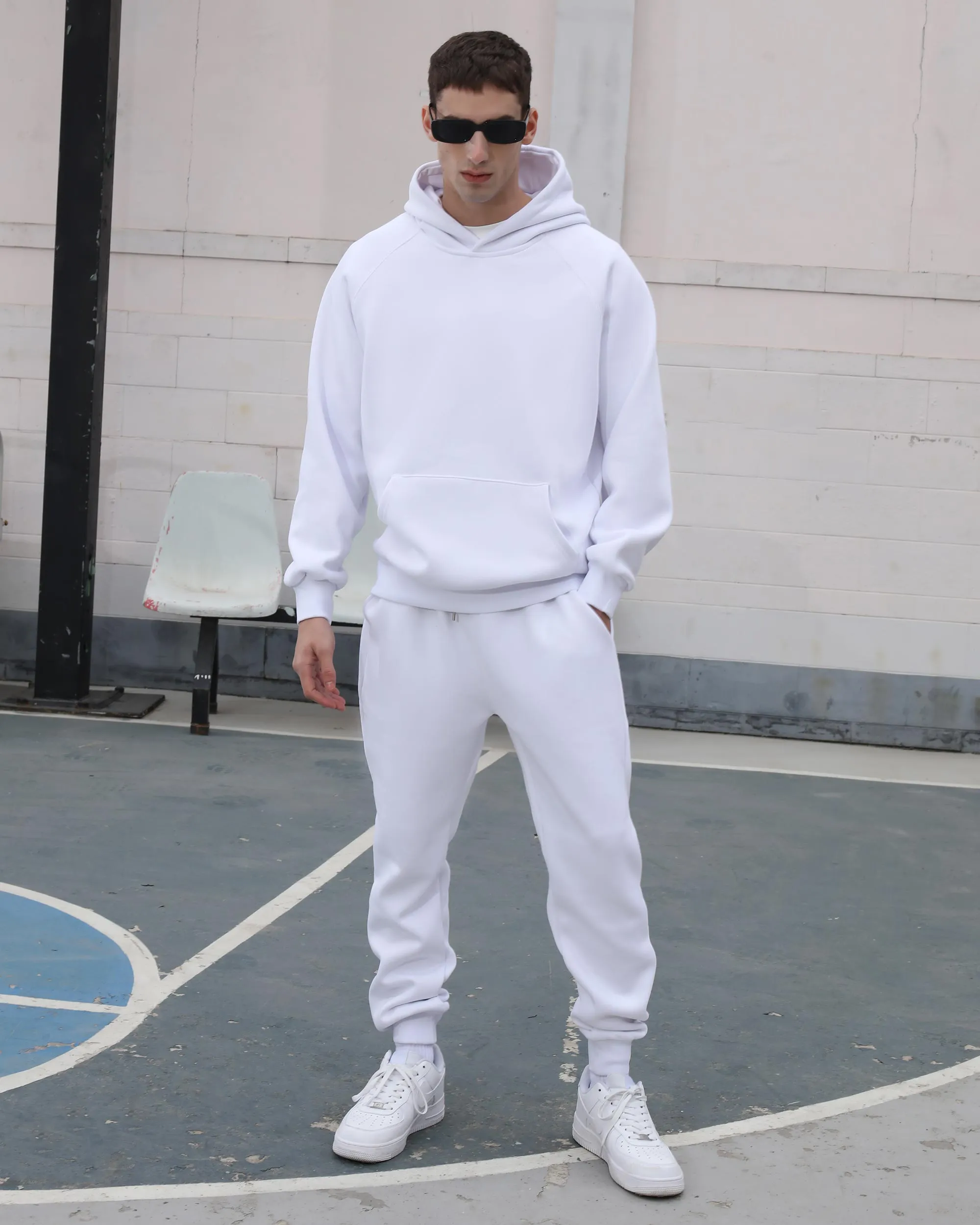 Effortless Style Hoodie & Jogger Set White