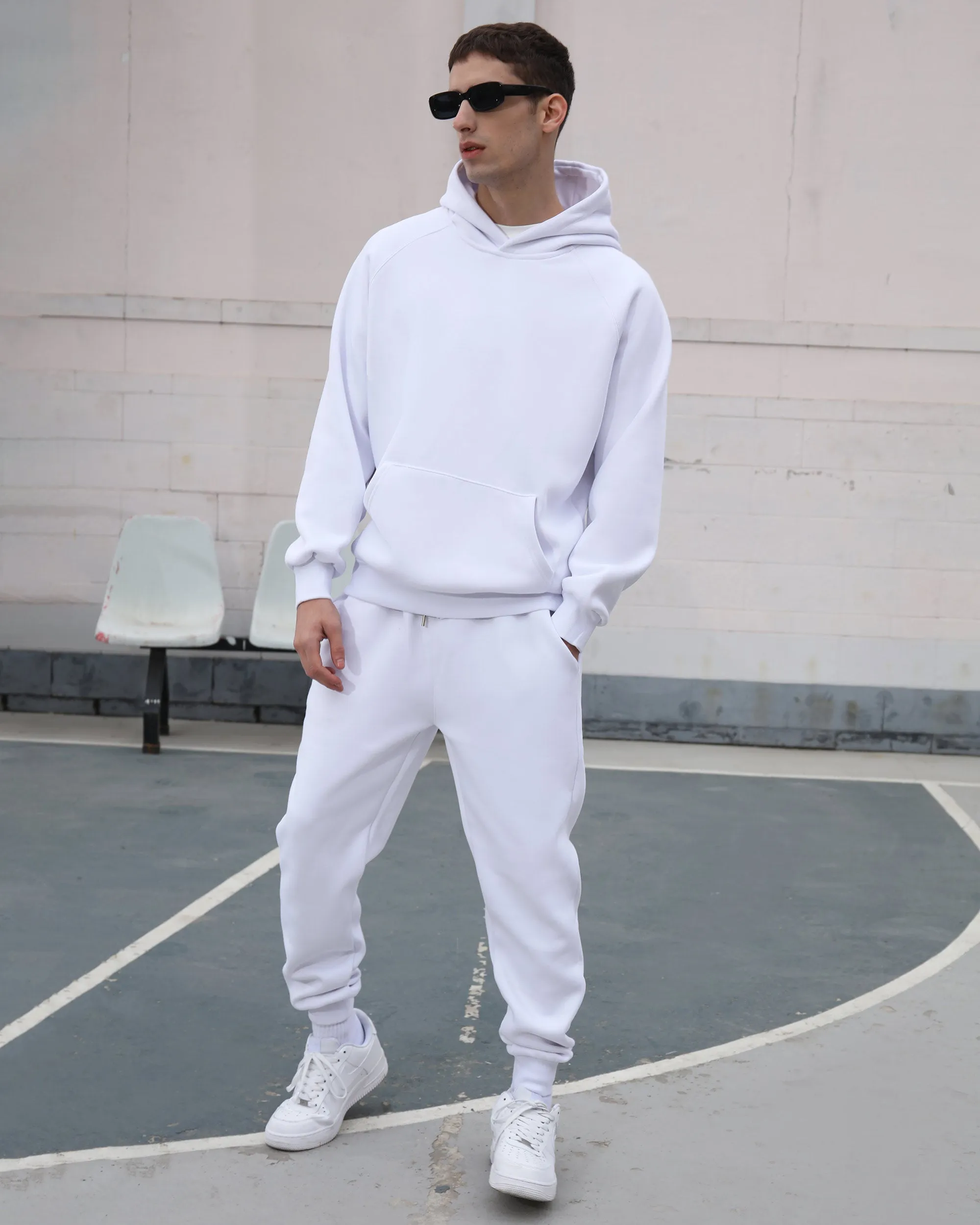 Effortless Style Hoodie & Jogger Set White