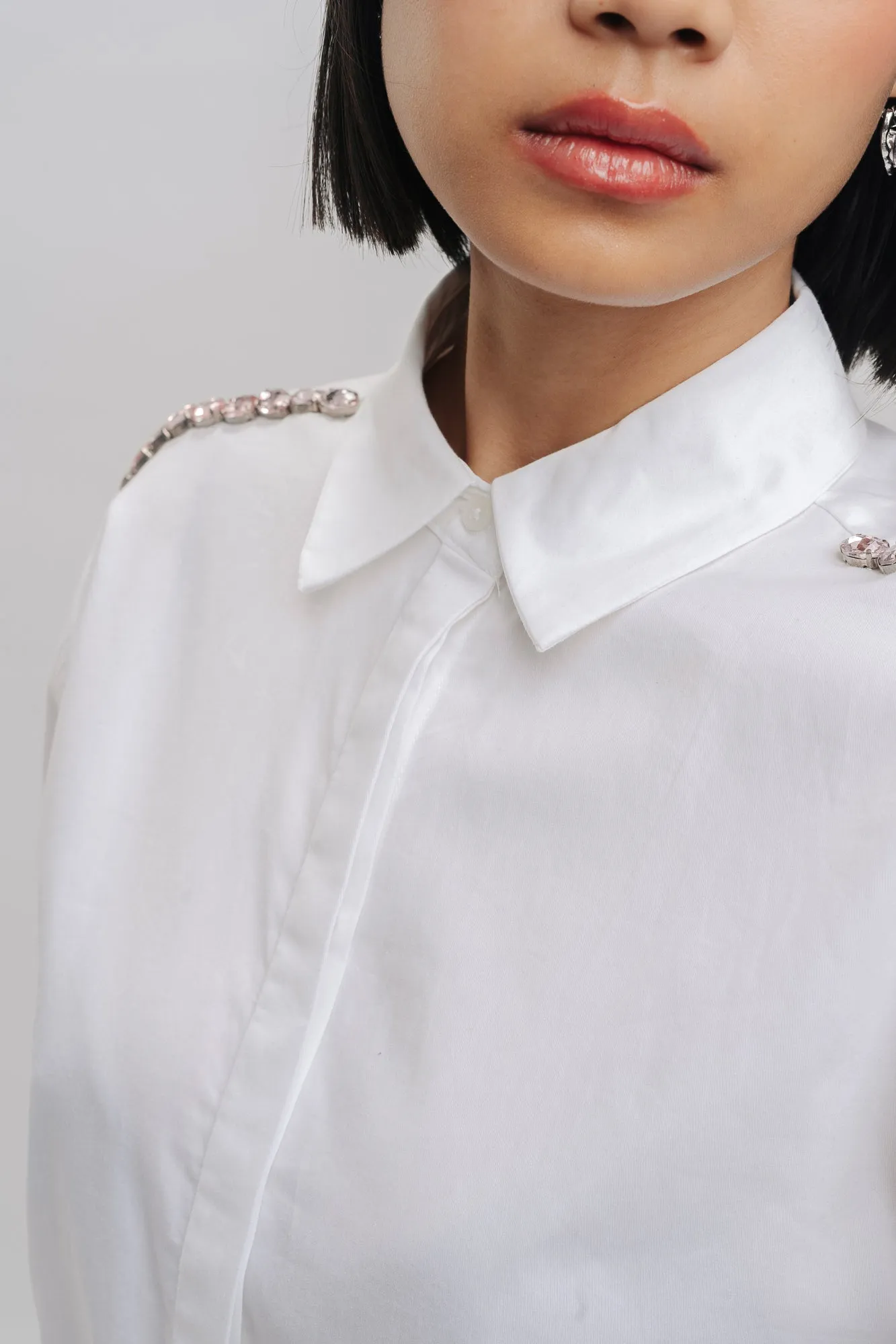 Embellished White Shirt