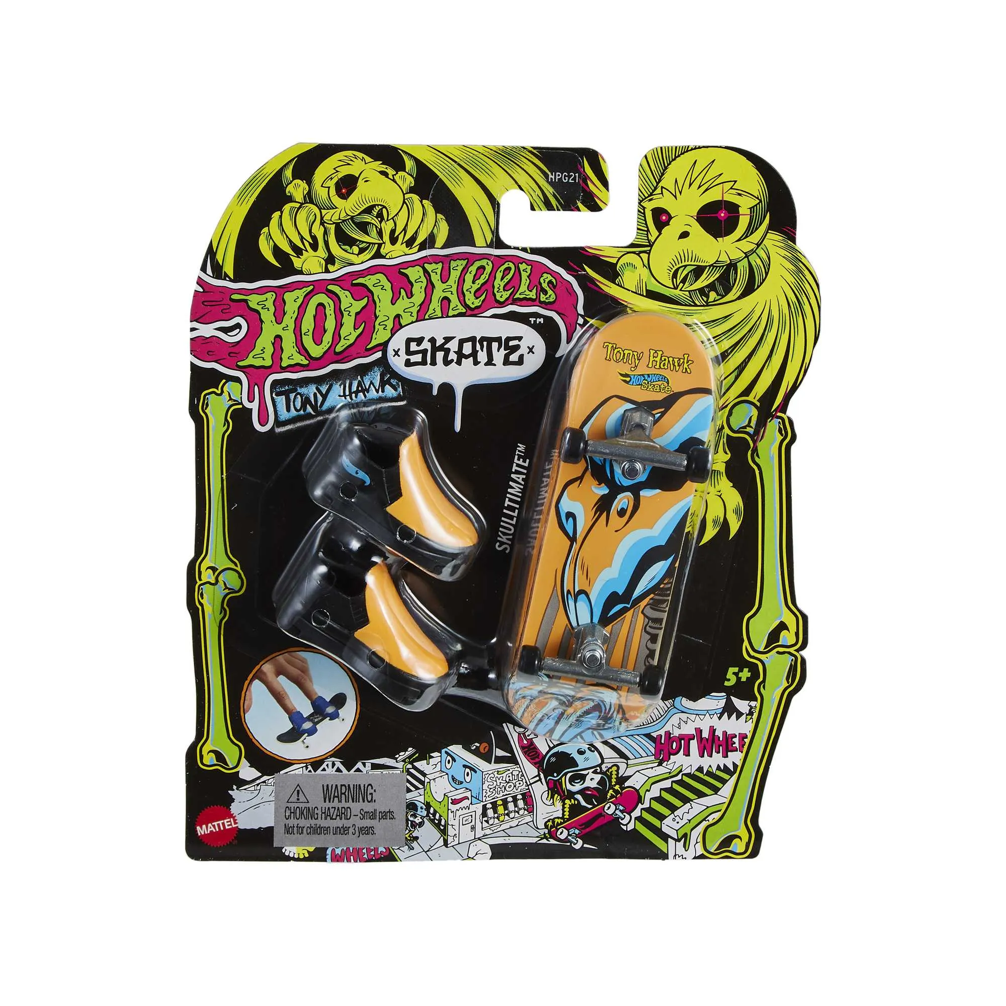 Hot Wheels Skate Neon Fingerboard   Shoe Skulltimate