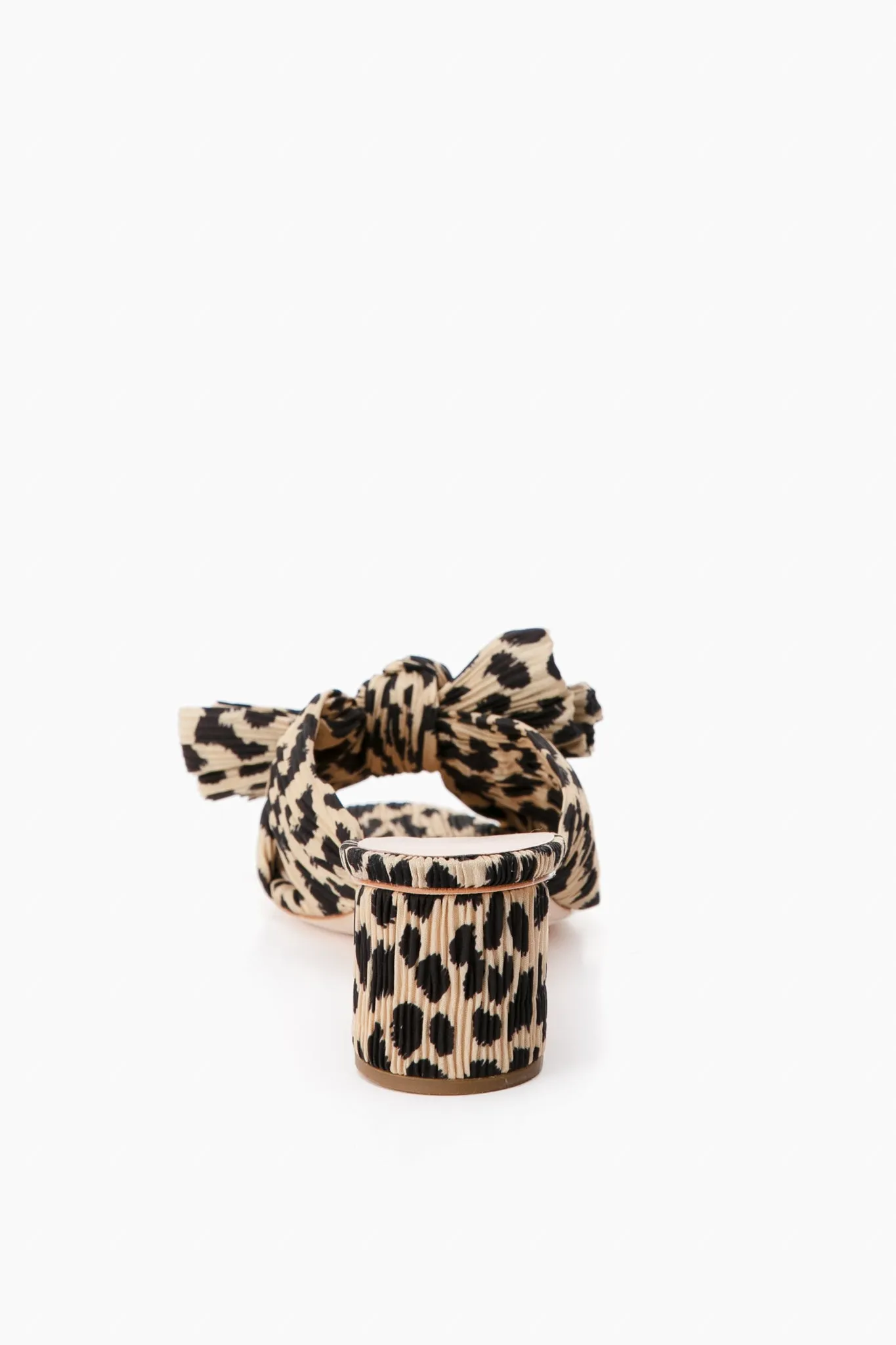 Leopard Emilia Pleated Knot Mules