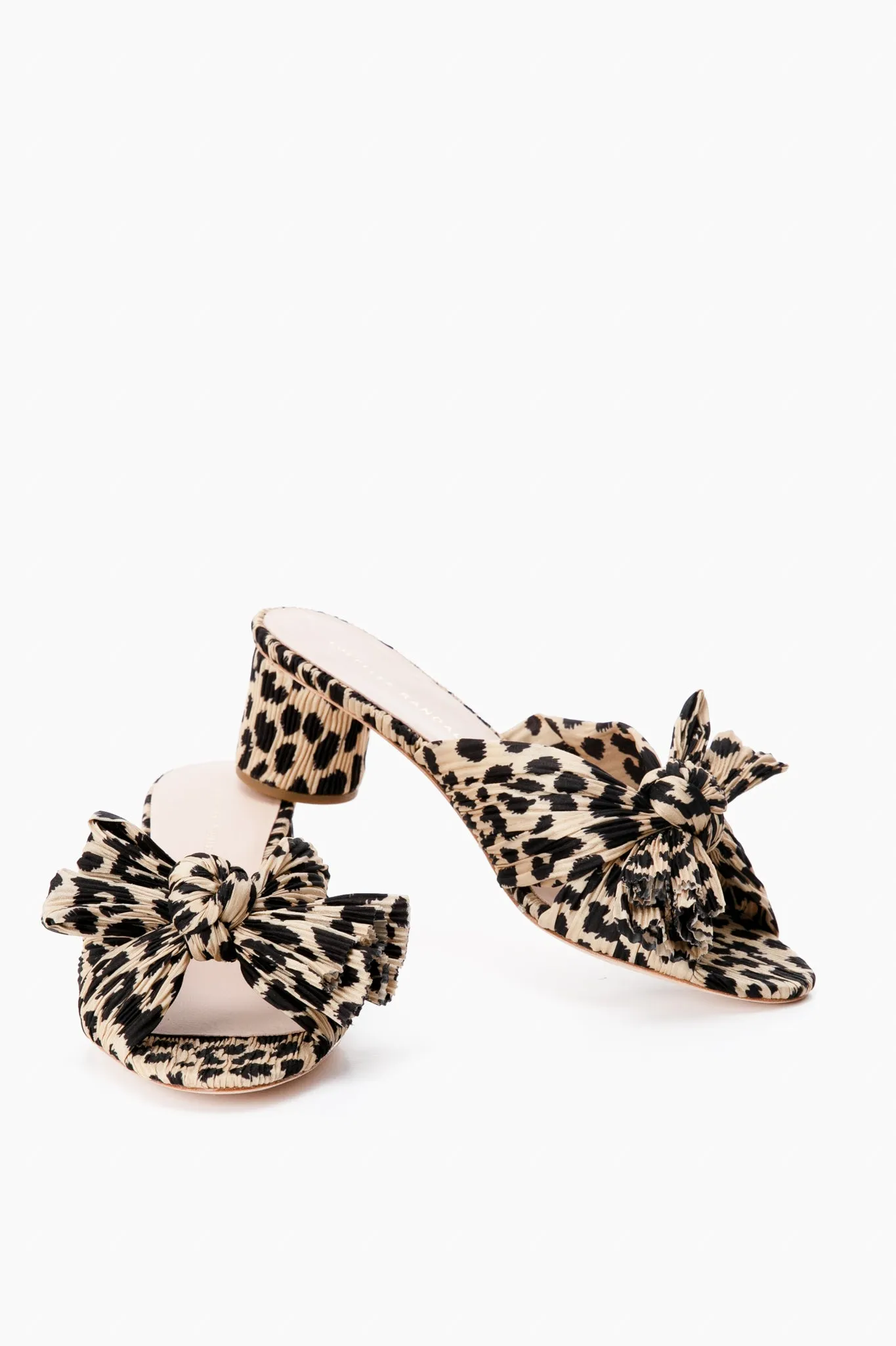 Leopard Emilia Pleated Knot Mules