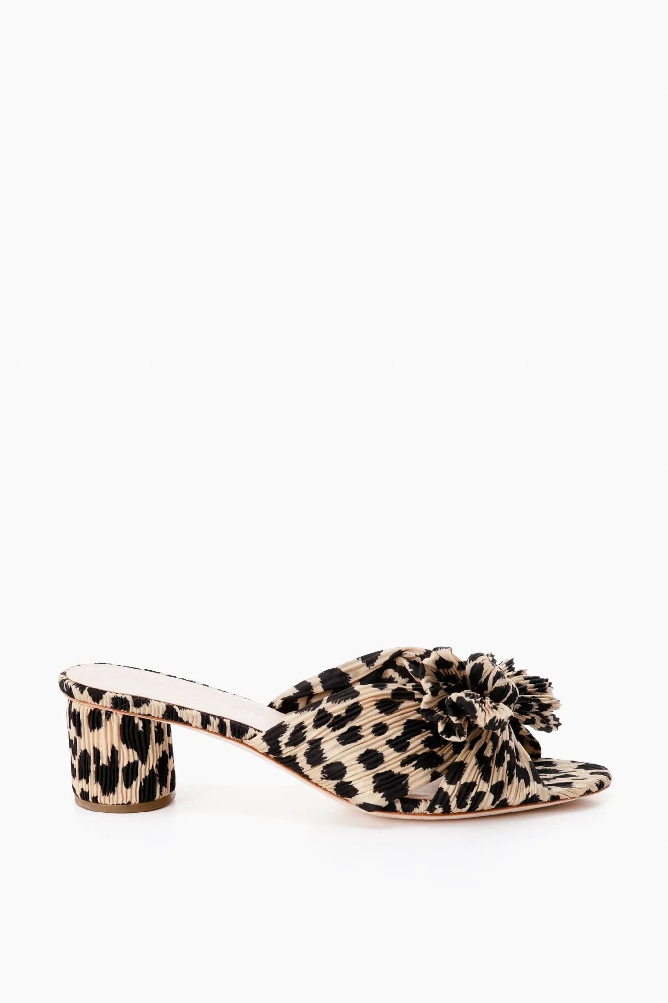 Leopard Emilia Pleated Knot Mules