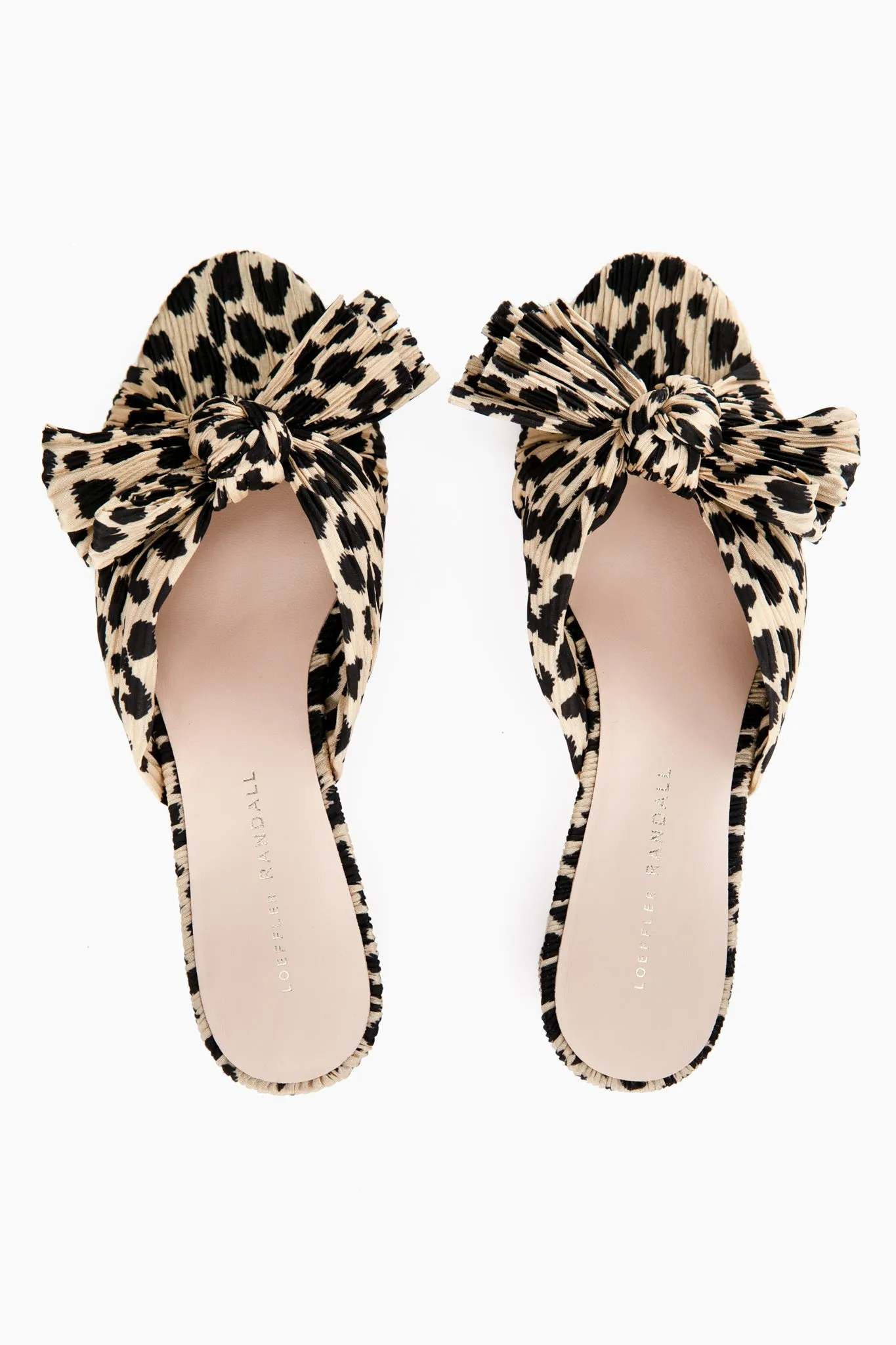 Leopard Emilia Pleated Knot Mules