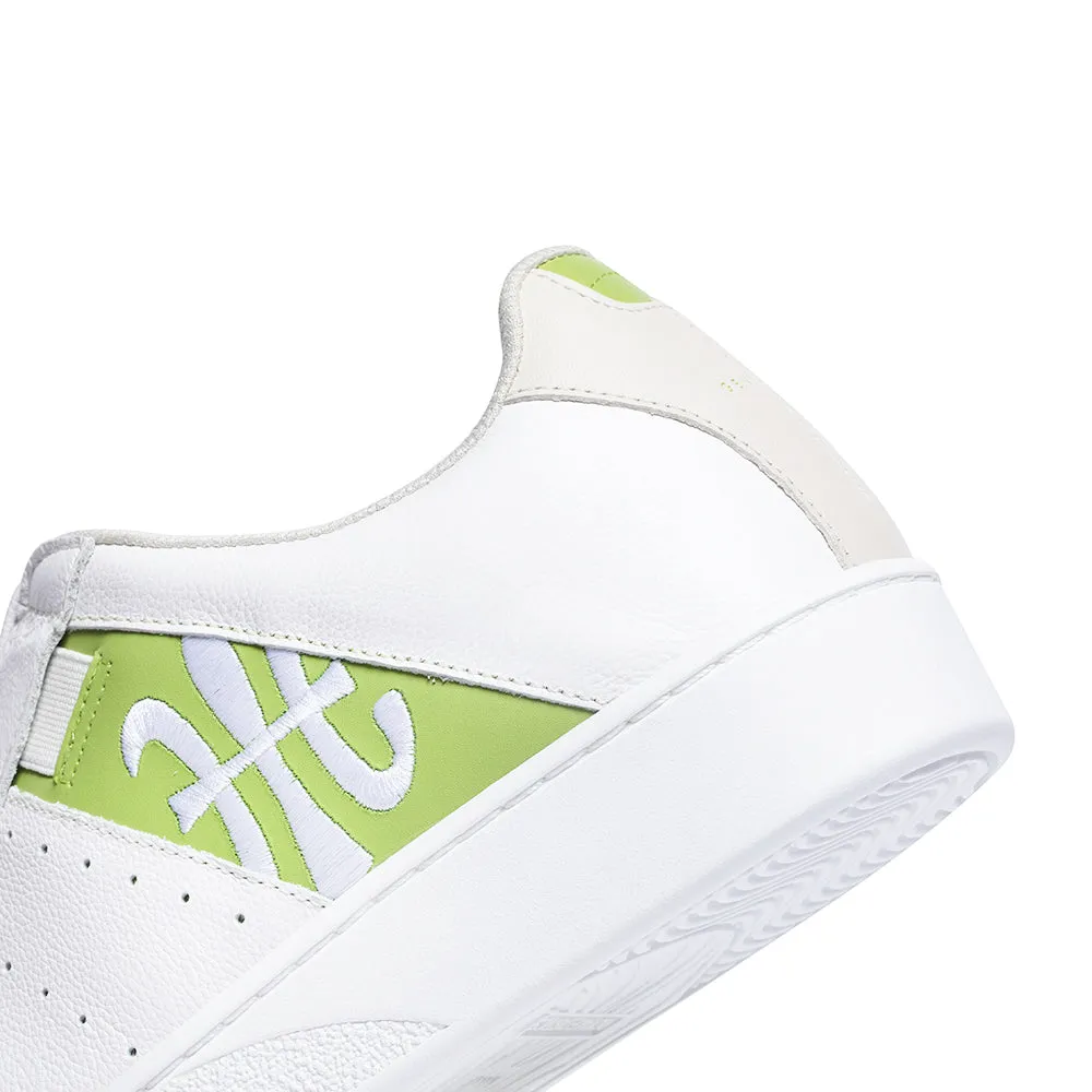 Men's Icon Genesis White Green Leather Sneakers 01994-040