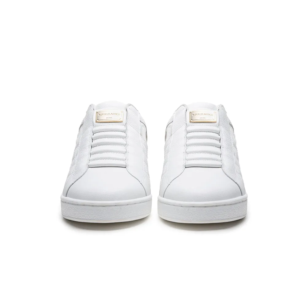 Men's Icon Lux White Black Leather Sneakers 02543-009