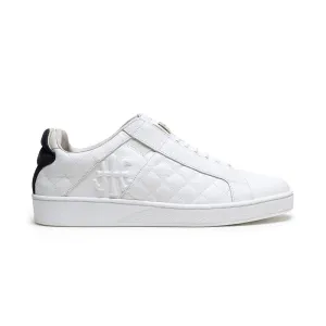 Men's Icon Lux White Black Leather Sneakers 02543-009