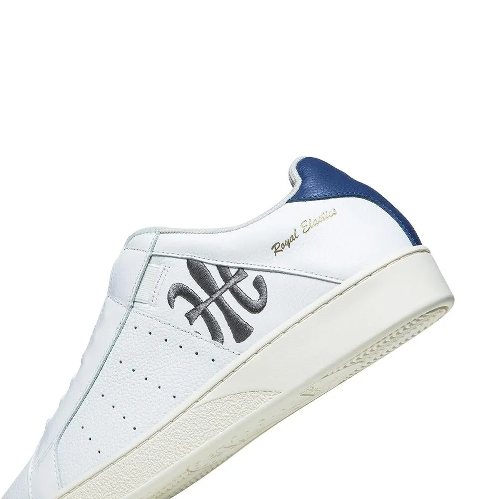 Men's Icon White Blue Logo Leather Sneakers 01913-005