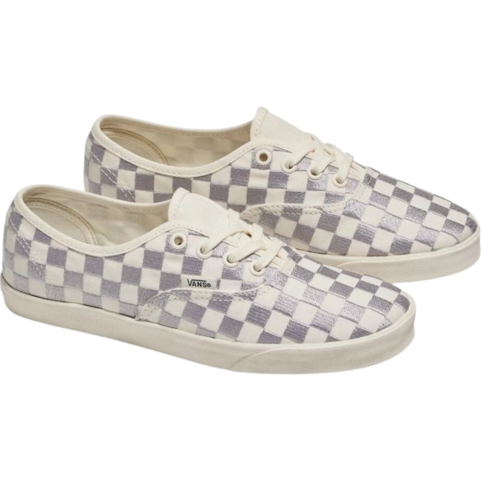 Mens Vans Authentic LowPro Shoes Embroidered Check Lunar Rock