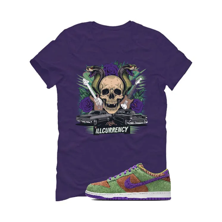 Nike Dunk Low “Veneer” | illcurrency Purple T-Shirt (Guitars and Roses Vintage)