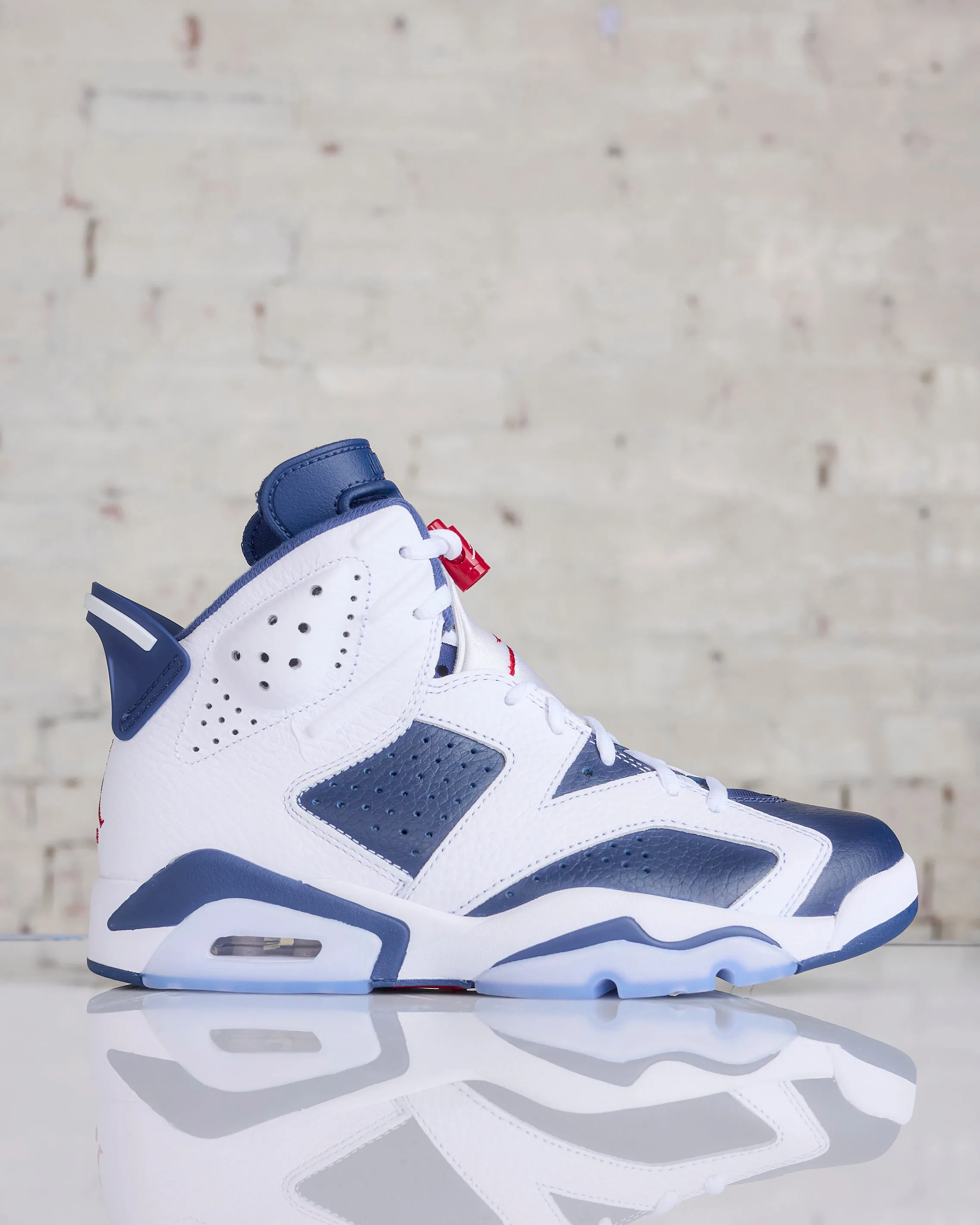 Nike Men's Air Jordan 6 Retro "Olympic" White Varsity Red-Midnight Navy