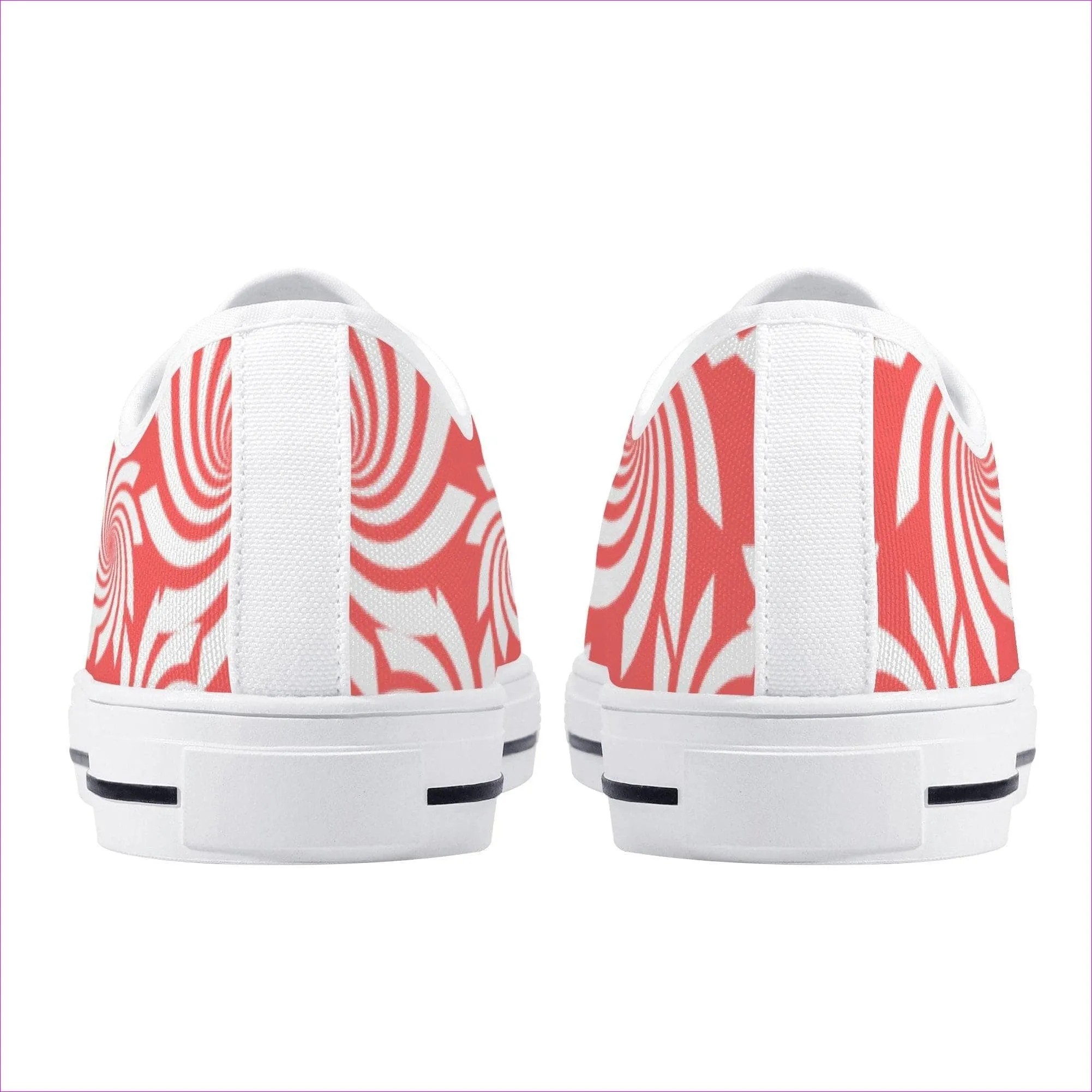 Pastel Candy Rubber Outsoles Low-Top Canvas Shoes - White