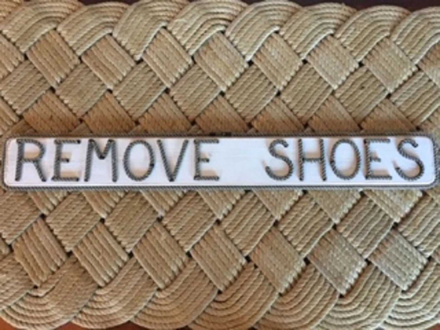 Remove Shoes Sign