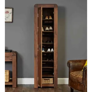 Salem Walnut Tall Shoe Cupboard