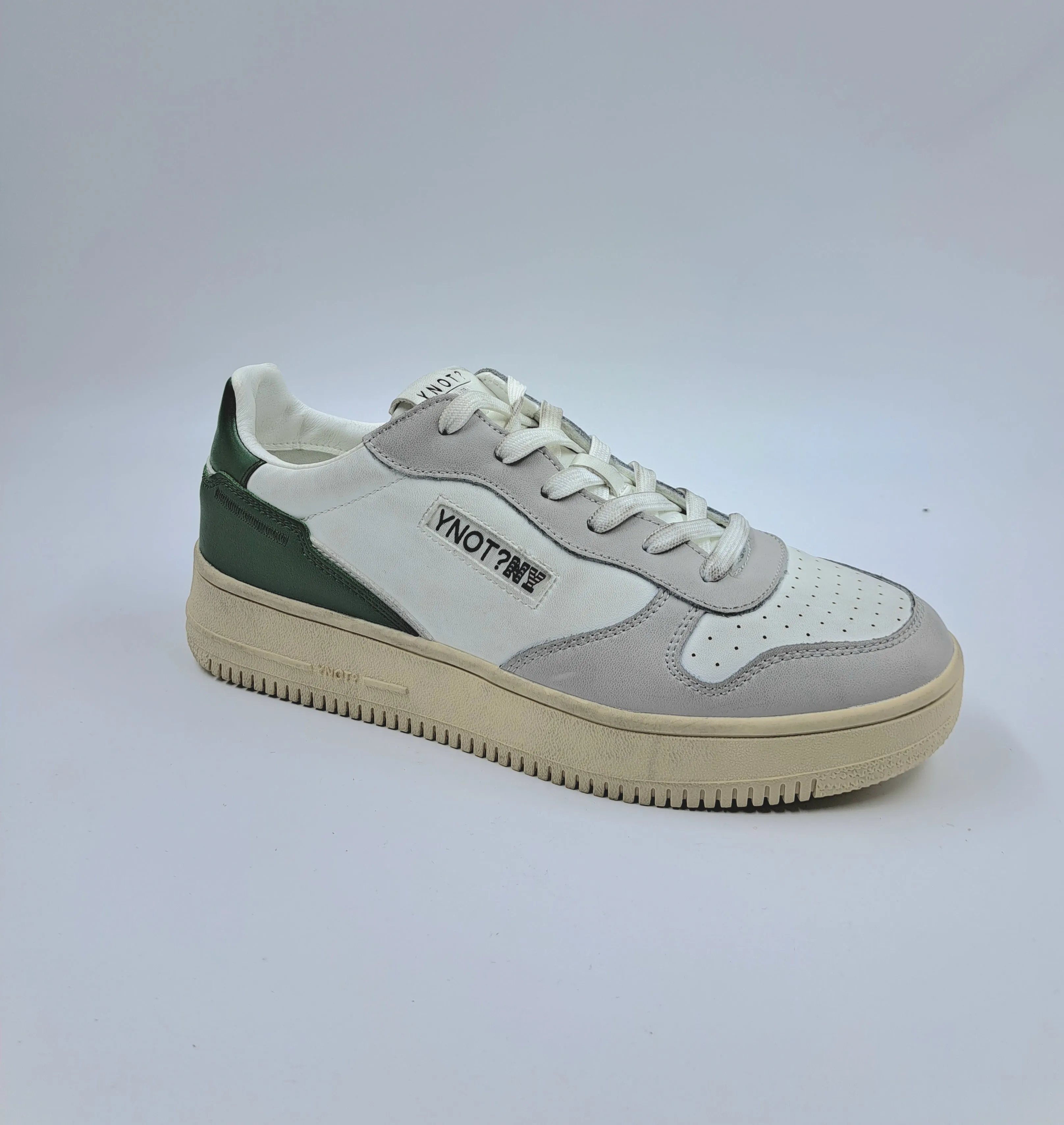 SNEAKERS EFFETTO VINTAGE DETTAGLIO VERDE