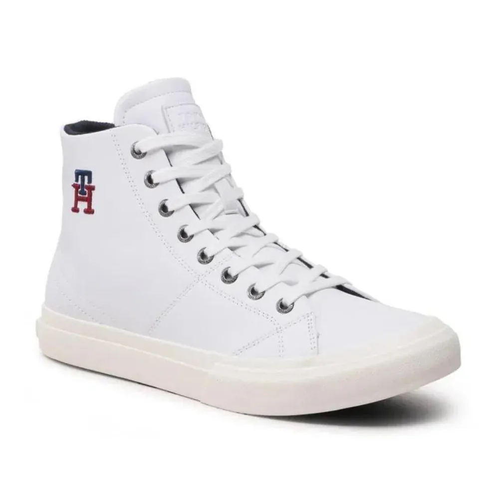 Tommy Hilfiger Th Hi Vulc Street Leather Men FM0FM04739-WHT