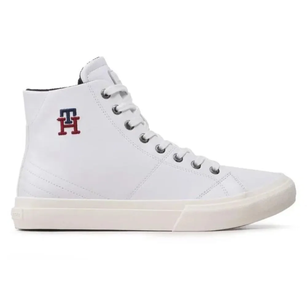 Tommy Hilfiger Th Hi Vulc Street Leather Men FM0FM04739-WHT