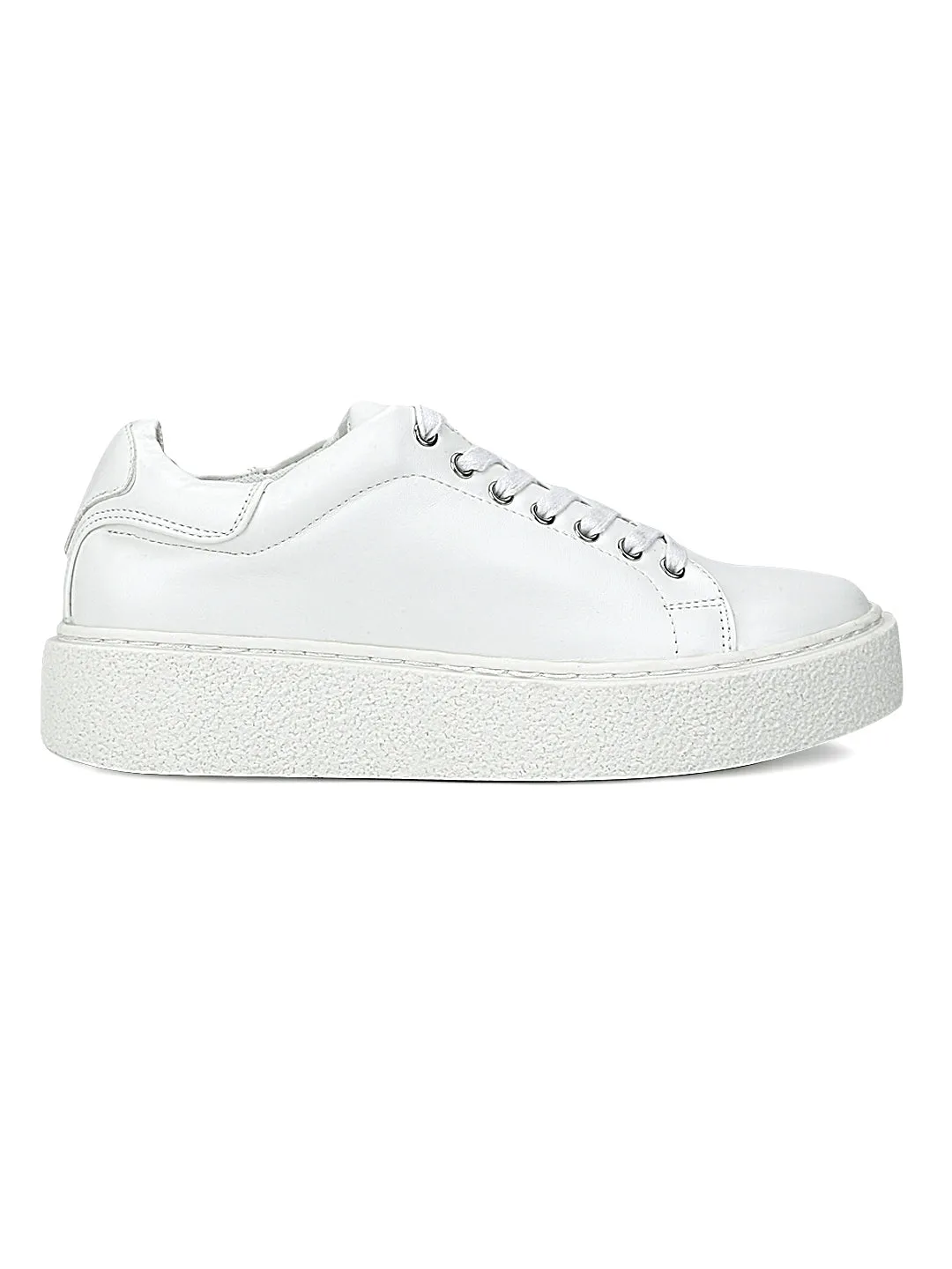 Total White Lace-Up Creepers