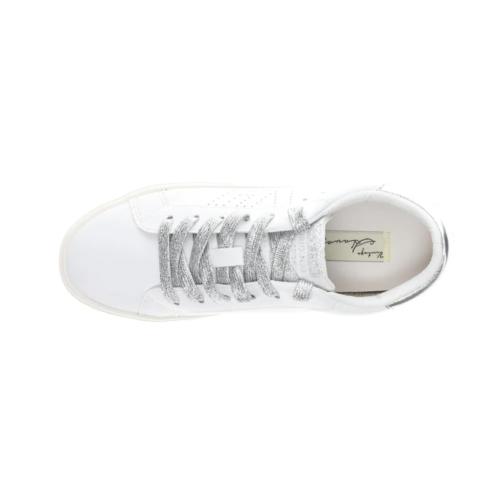 Vintage Perforated Lace Up Sneakers