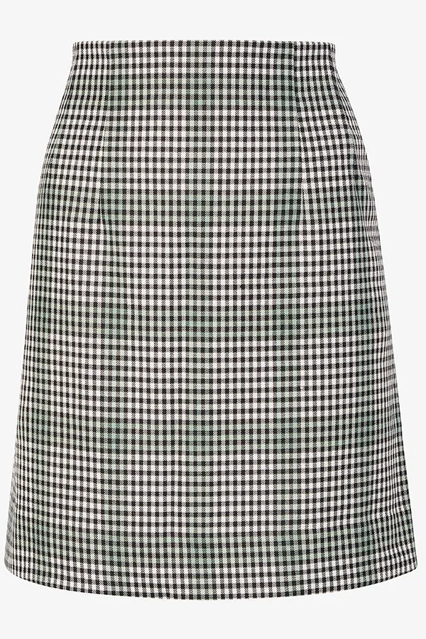 Whitney Skirt - Check Plaid Sharkskin :: Multi