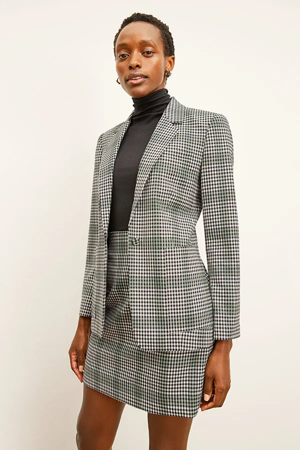 Whitney Skirt - Check Plaid Sharkskin :: Multi