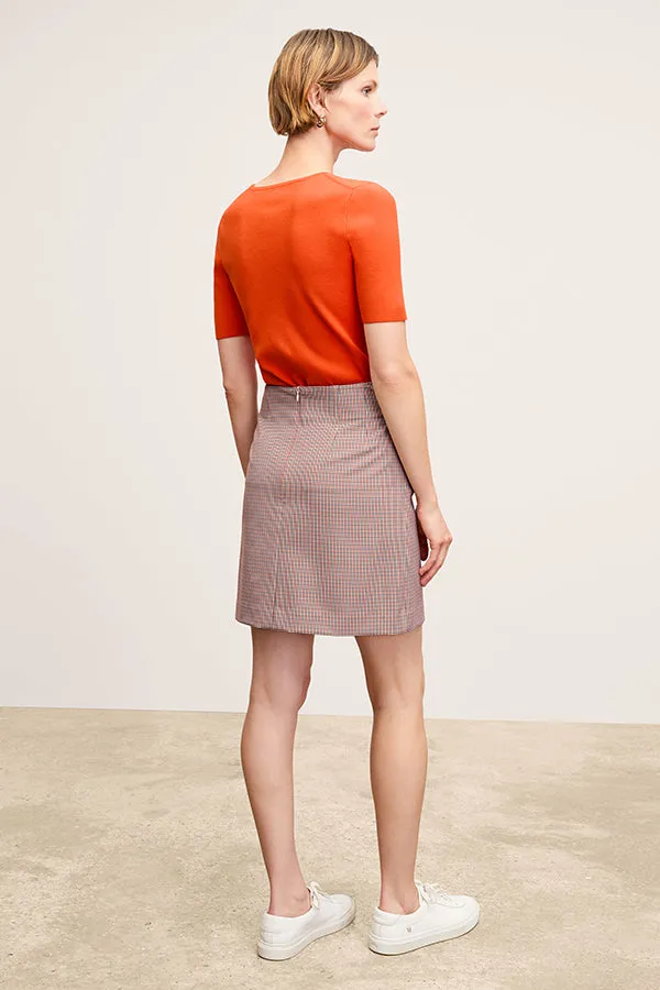 Whitney Skirt - Stretch Twill - Mini Check