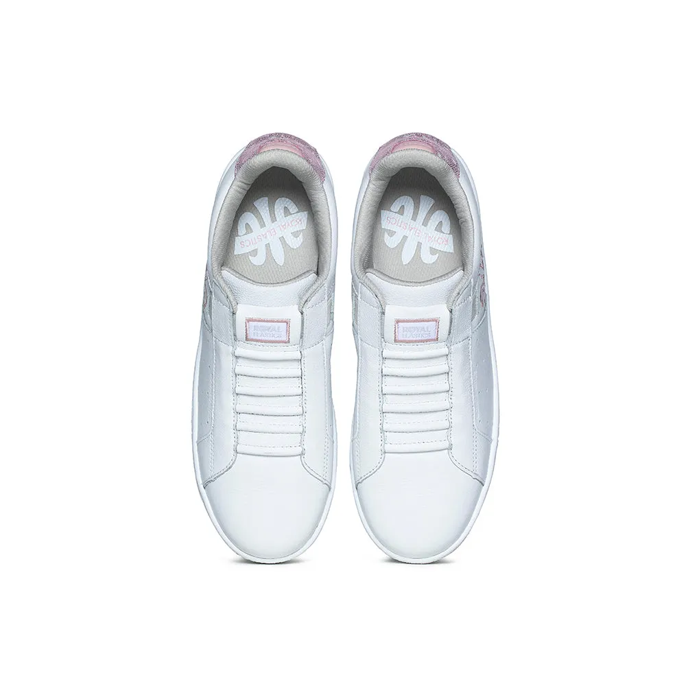 Women's Icon Genesis White Pink Glitter Leather Sneakers 91901-100