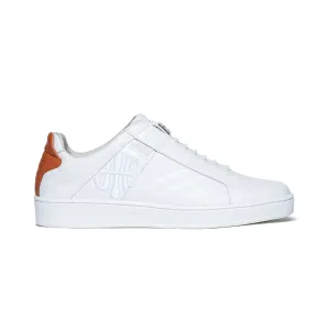 Women's Icon Lux White Orange Leather Sneakers 92511-002