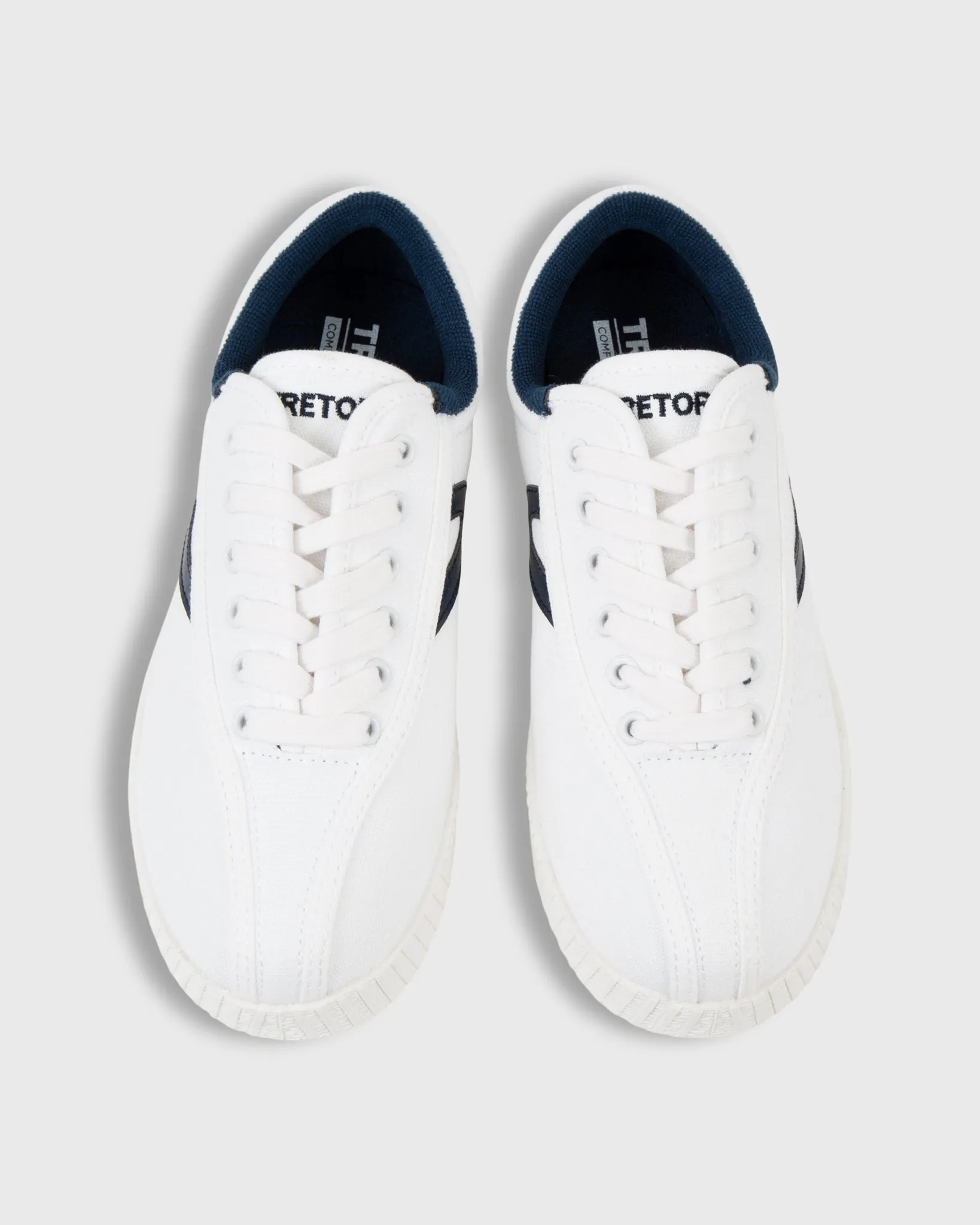 Women's Nylite Canvas Sneaker in White/Navy