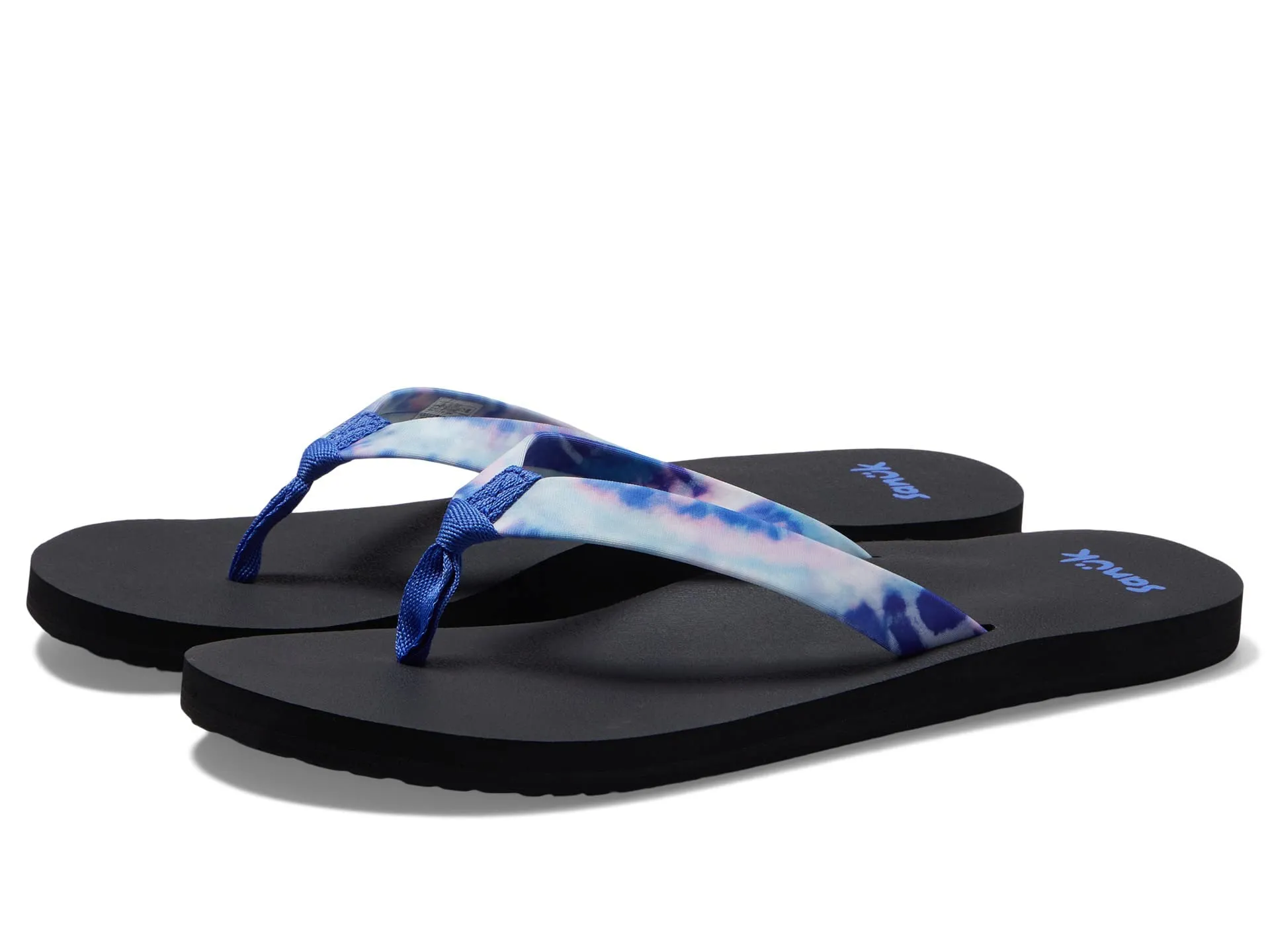 Women's Shoes Sanuk ASHLAND ST TIE DYE Flip Flop Sandals 1140490 BLUE MULTI